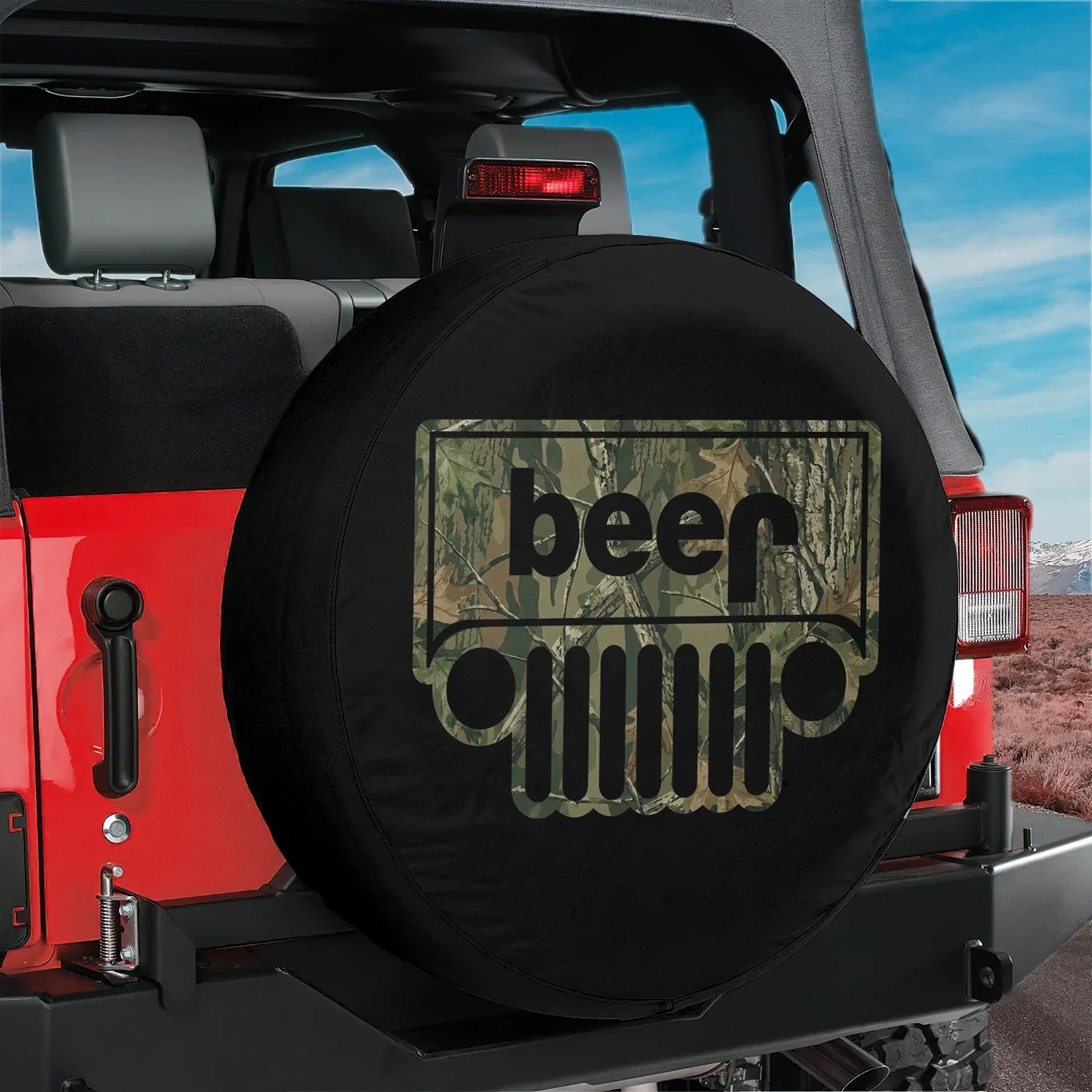 Jeep Beer Square Tire Cover – Funny Hunting Jeep - PersonalizedFury