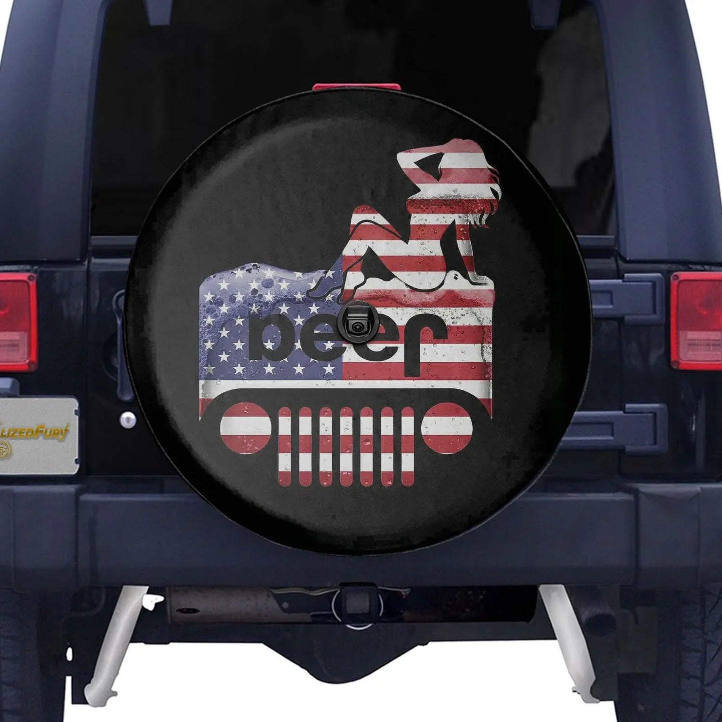 Jeep Beer Square Tire Cover – Funny Jeep Usa Flag Accessories - PersonalizedFury