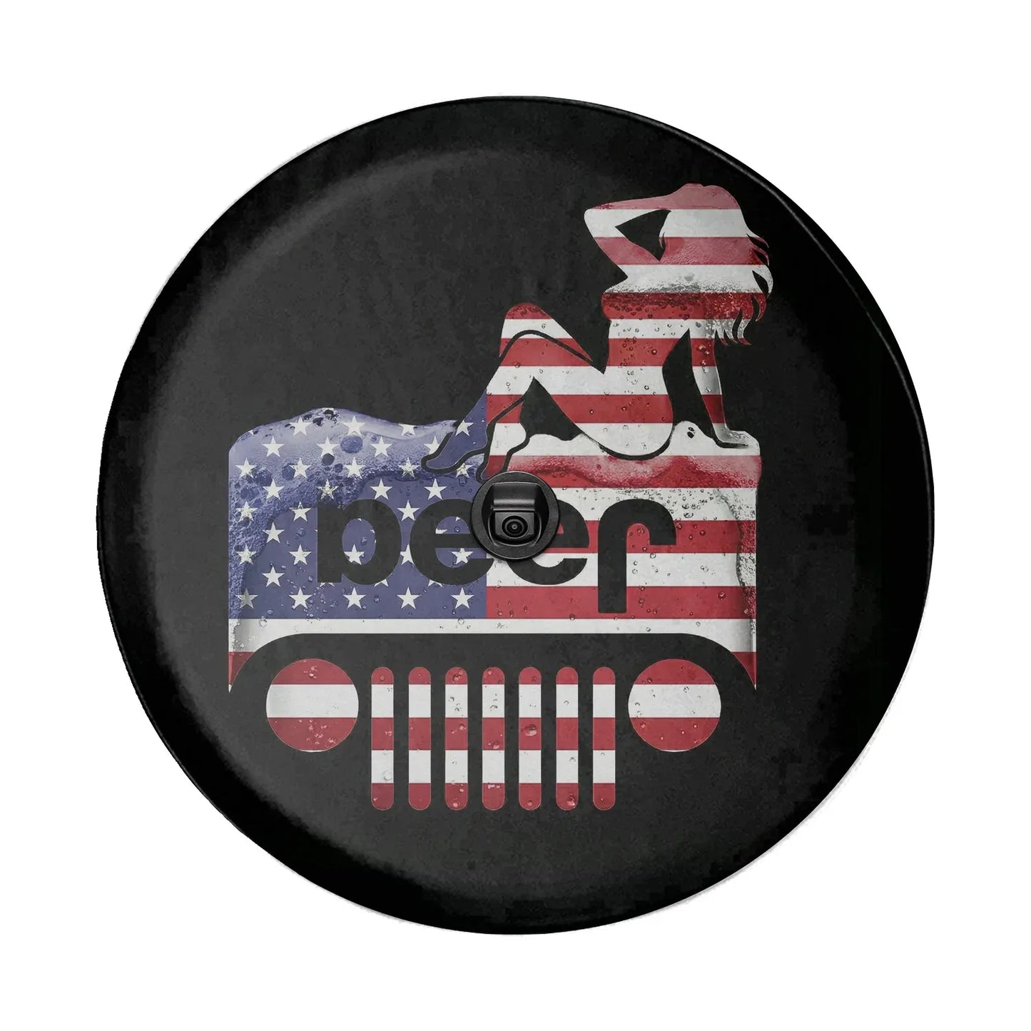 Jeep Beer Square Tire Cover – Funny Jeep Usa Flag Accessories - PersonalizedFury