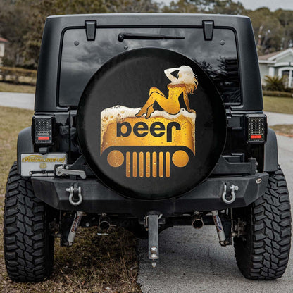 Jeep Beer Square Tire Cover – Funny Jeep Sexy Girl Accessories - PersonalizedFury