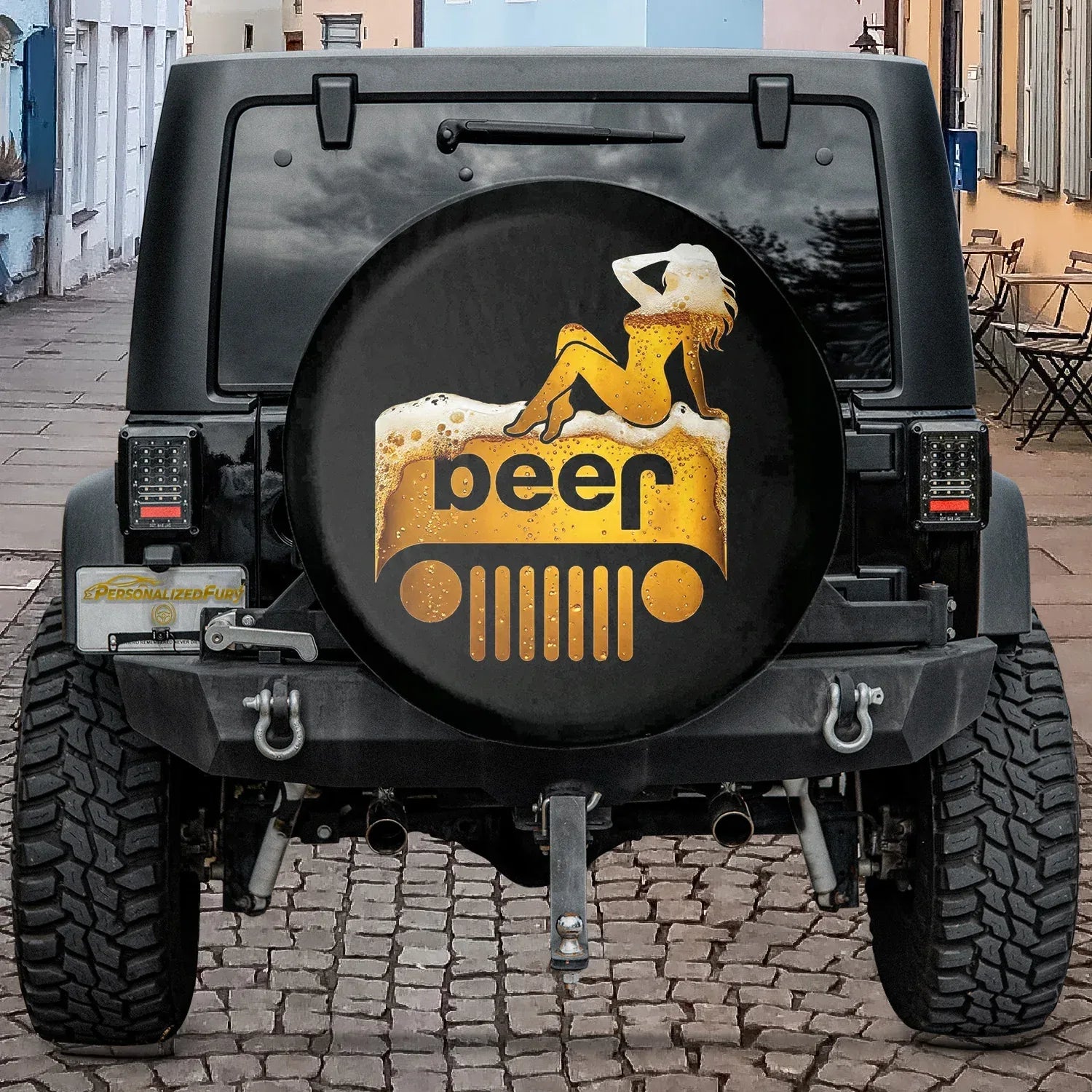 Jeep Beer Square Tire Cover – Funny Jeep Sexy Girl Accessories - PersonalizedFury