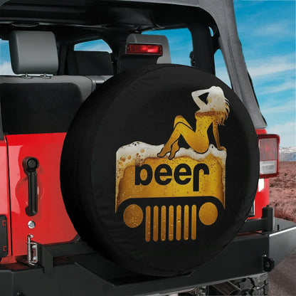 Jeep Beer Square Tire Cover – Funny Jeep Sexy Girl Accessories - PersonalizedFury