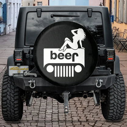 Jeep Beer Square Tire Cover – Funny Sexy Girl Jeep Accessories - PersonalizedFury