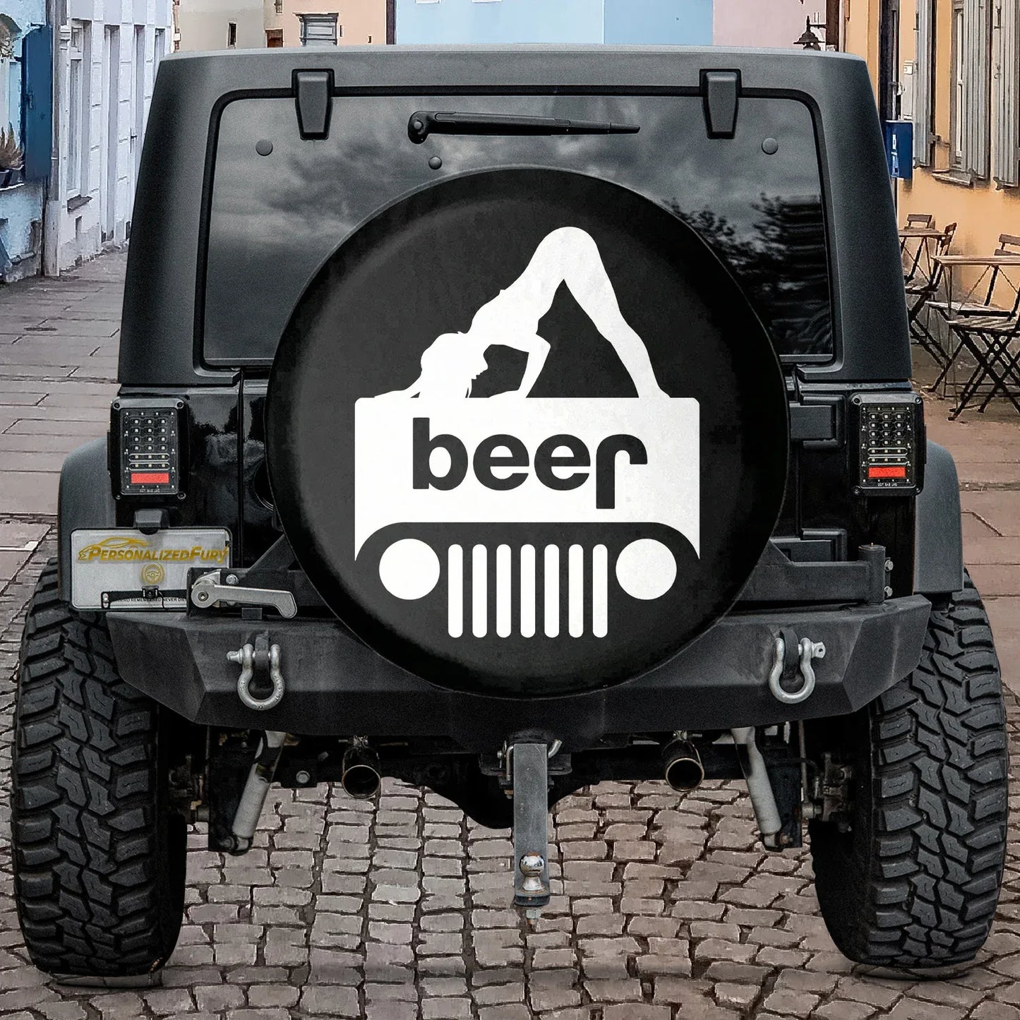 Jeep Beer Square Tire Cover – Sexy Girl Jeep Design - PersonalizedFury