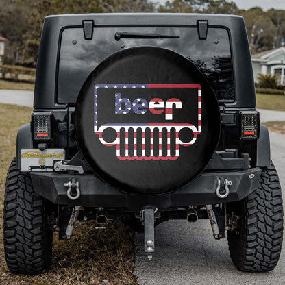 Jeep Beer Square Tire Cover – USA Flag Jeep Accessories - PersonalizedFury
