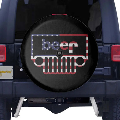Jeep Beer Square Tire Cover – USA Flag Jeep Accessories - PersonalizedFury