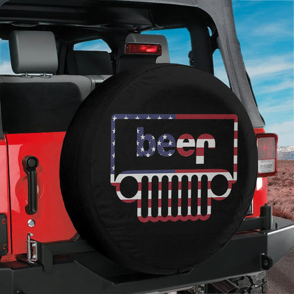 Jeep Beer Square Tire Cover – USA Flag Jeep Accessories - PersonalizedFury