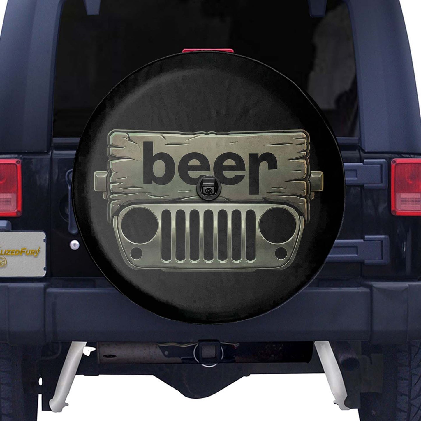 Jeep Beer Spare Tire Cover – Funny Off-Road Grille Design