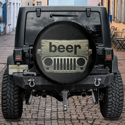 Jeep Beer Spare Tire Cover – Funny Off-Road Grille Design