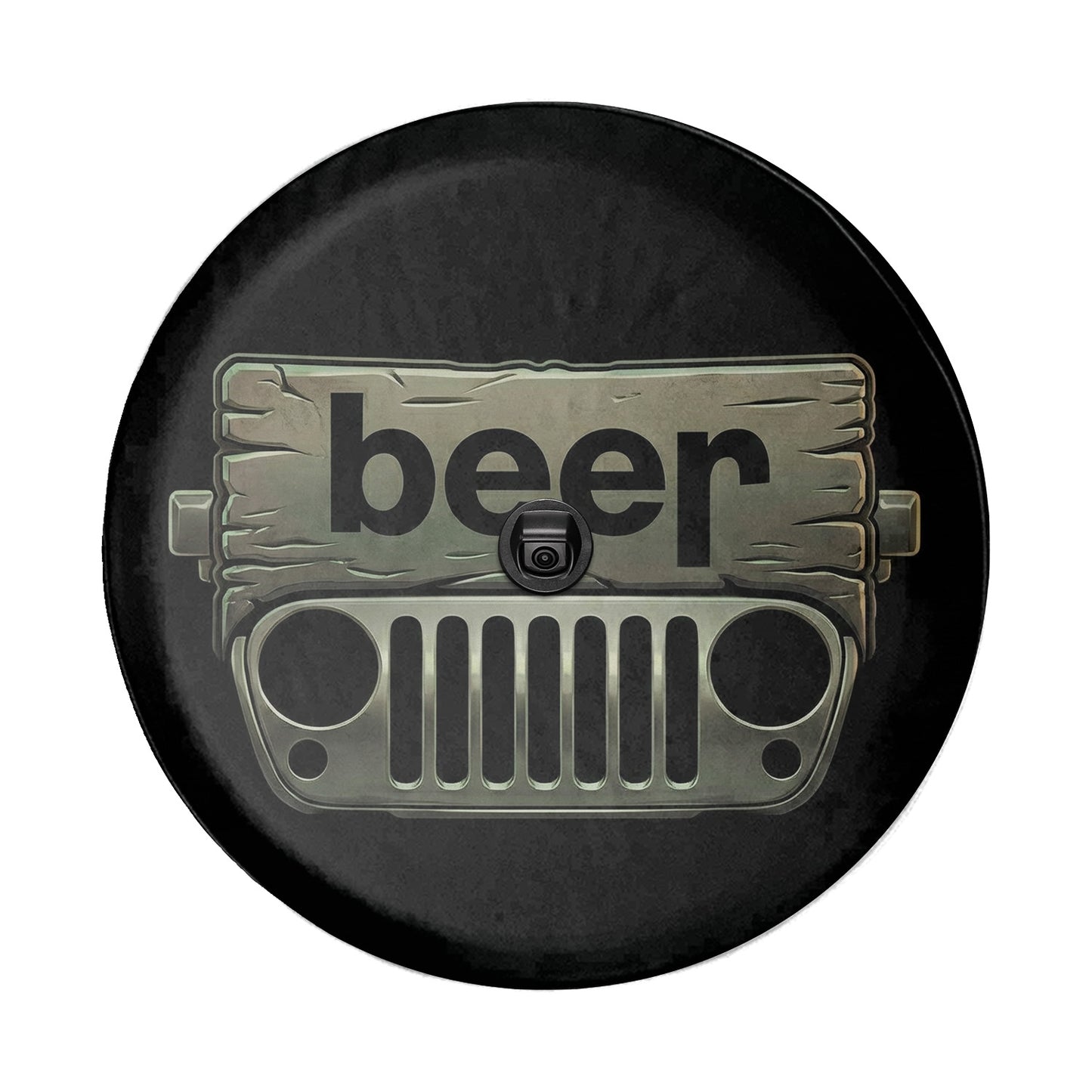 Jeep Beer Spare Tire Cover – Funny Off-Road Grille Design