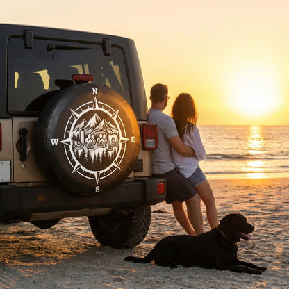Jeep Dog Paw Compass Leather Spare Tire Cover – Adventure Style