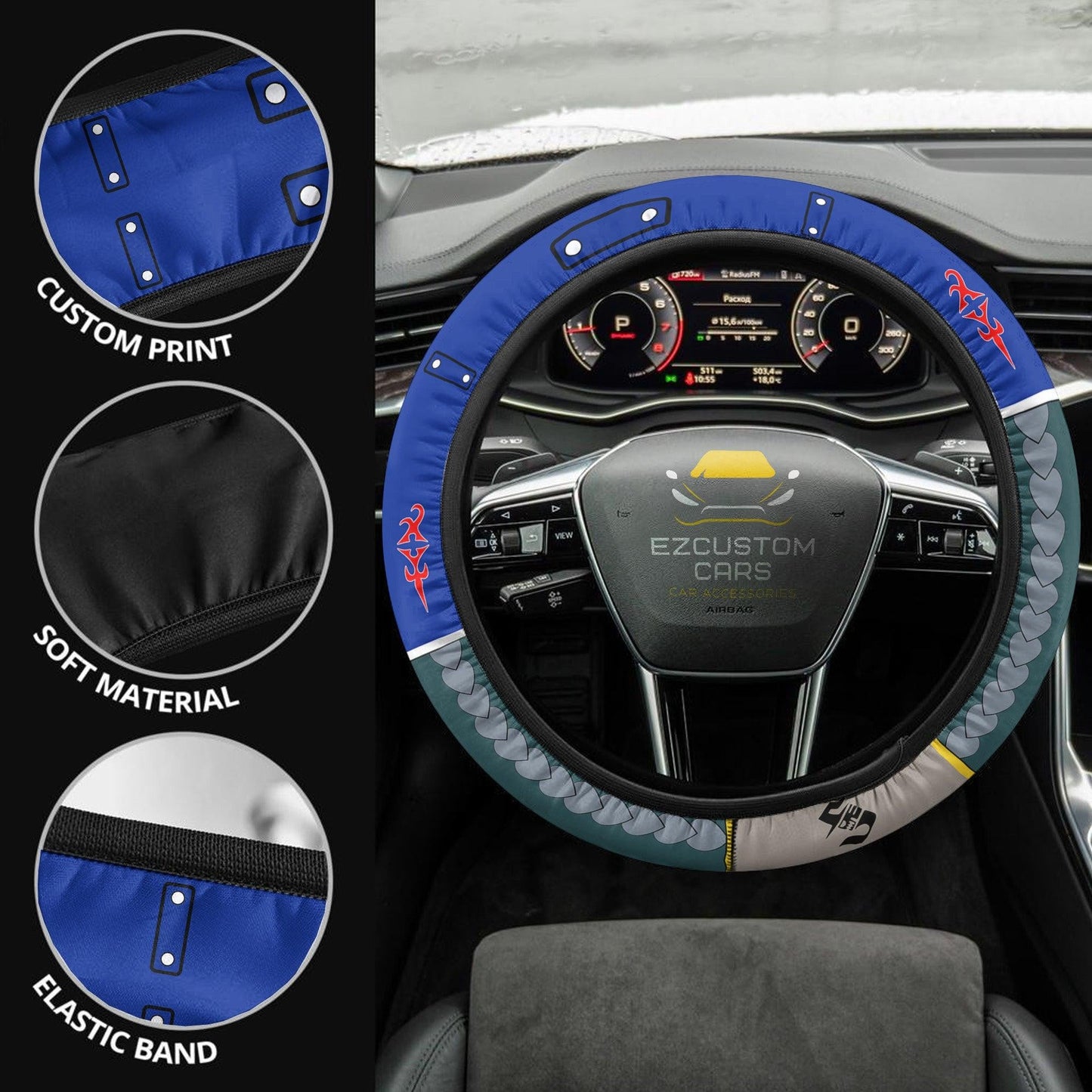 Jellal Fernandes Fairy Tail Anime Steering Wheel Cover