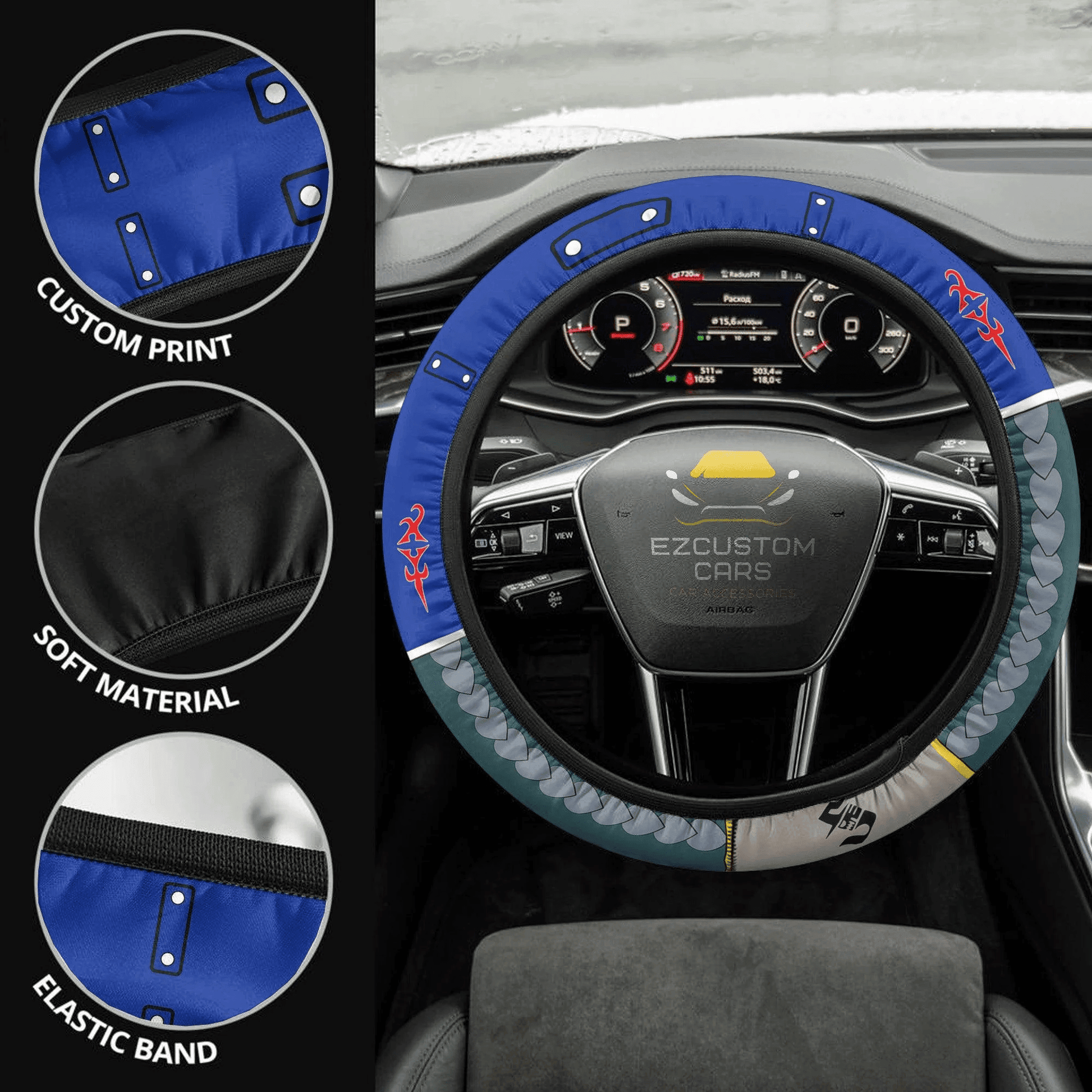 Jellal Fernandes Fairy Tail Anime Steering Wheel Cover
