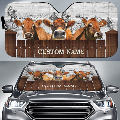 Jersey Farming Custom Name 3D Sun Shade