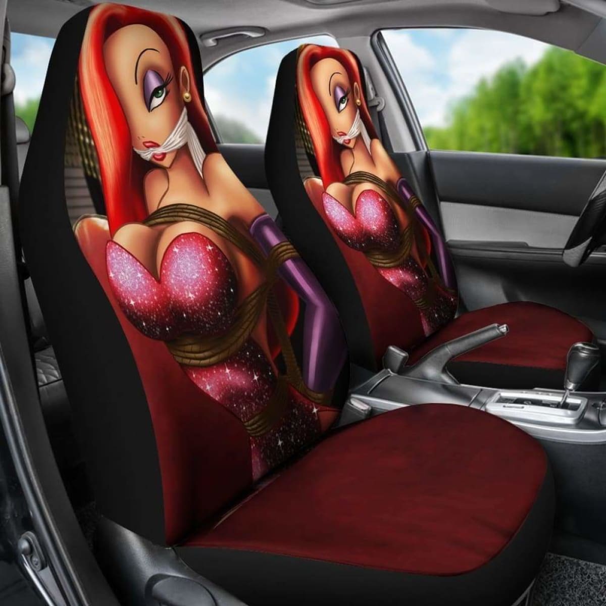Jessica Rabbit Big Boobs Car Seat Covers Universal Fit 051012