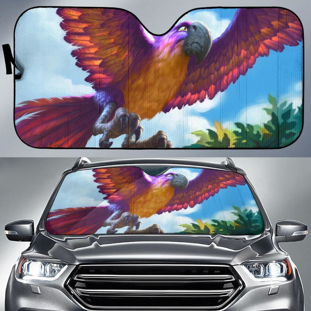 Jeweled Macaw Hearthstone Heroes Of Warcraft Car Sun Shade Universal Fit 225311