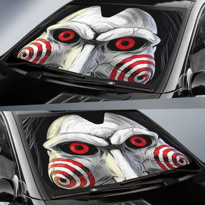 Jigsaw Horror Character Auto Sun Shade 918b Universal Fit
