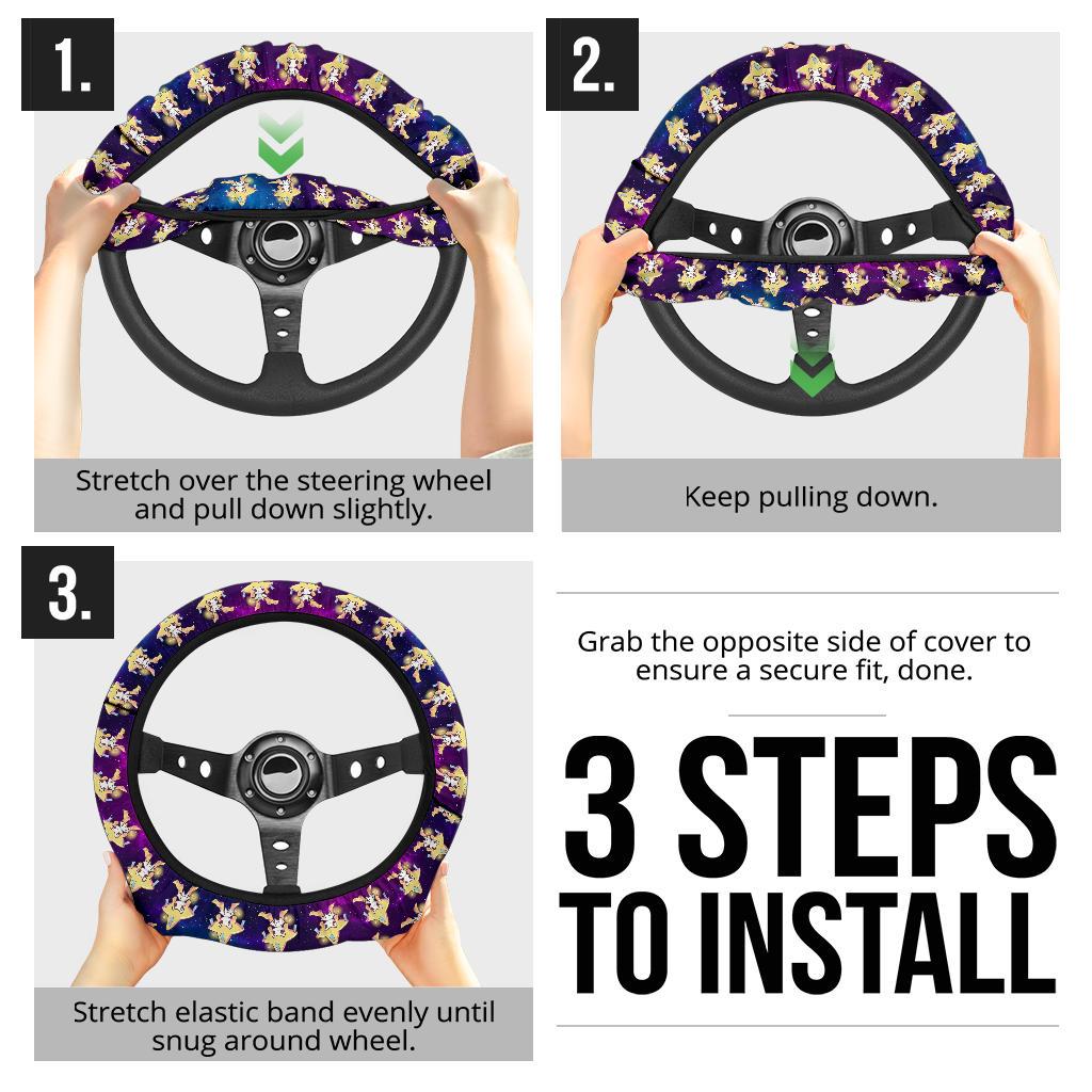 Jirachi Anime Custom Car Steering Wheel Cover