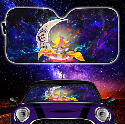 Jirachi Pokemon Love You To The Moon Galaxy Car Auto Sunshades