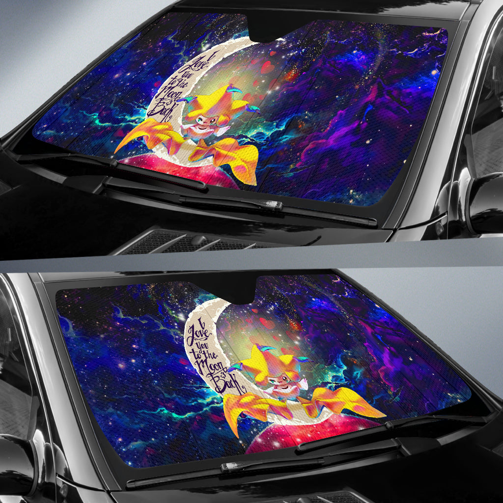 Jirachi Pokemon Love You To The Moon Galaxy Car Auto Sunshades
