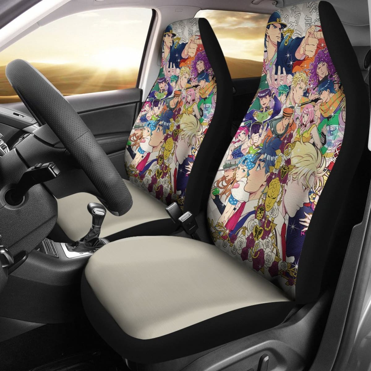 JoJo's Bizarre Adventure Car Seat Covers Manga Fan Gift Universal Fit 210212
