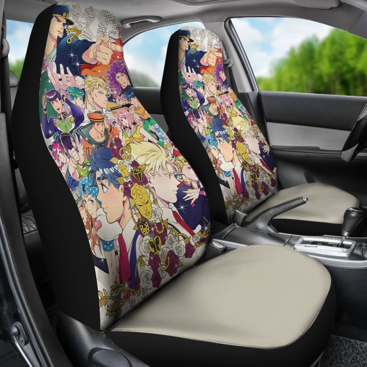 JoJo's Bizarre Adventure Car Seat Covers Manga Fan Gift Universal Fit 210212
