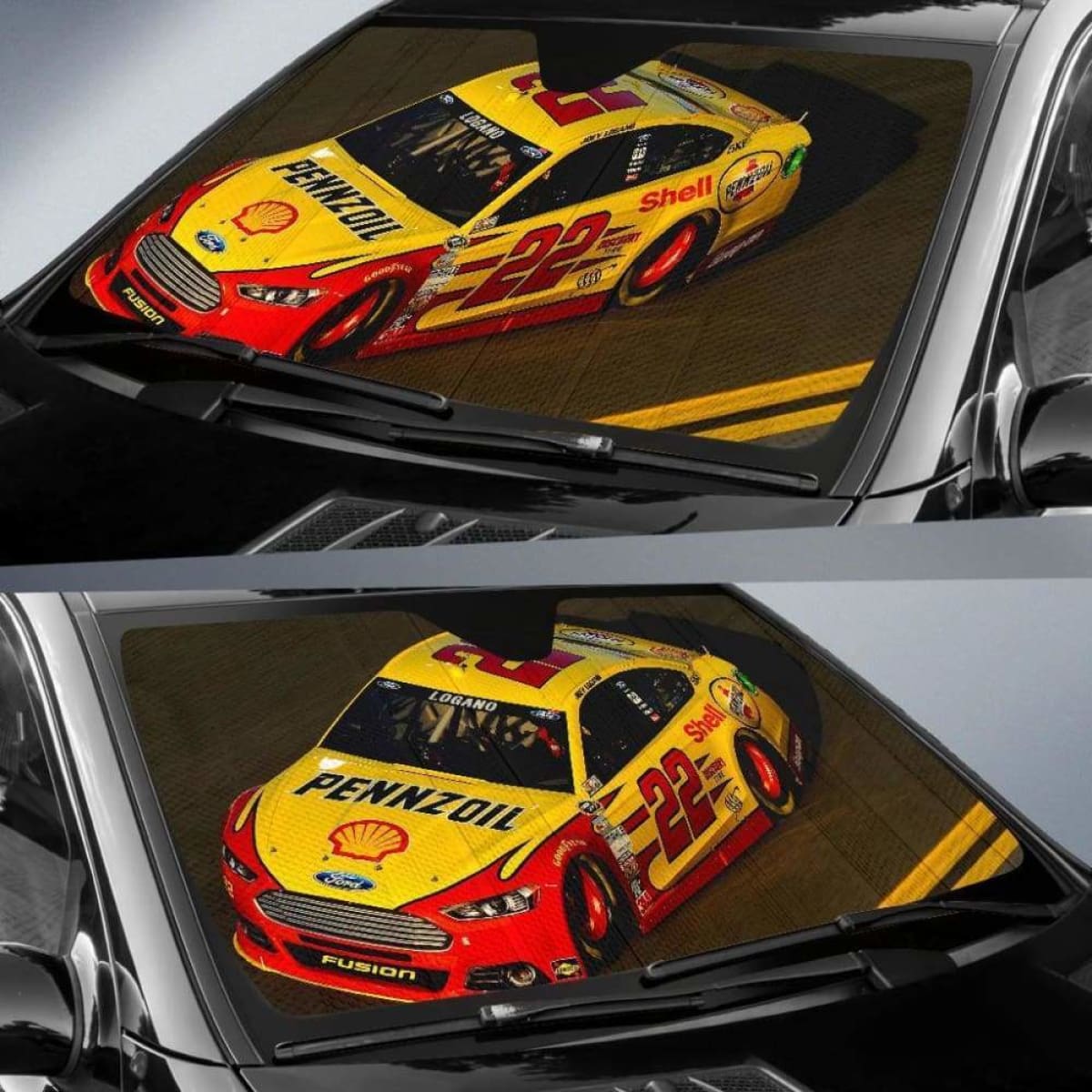 Joey Logano Car Car Auto Sun Shade 211626 Universal Fit