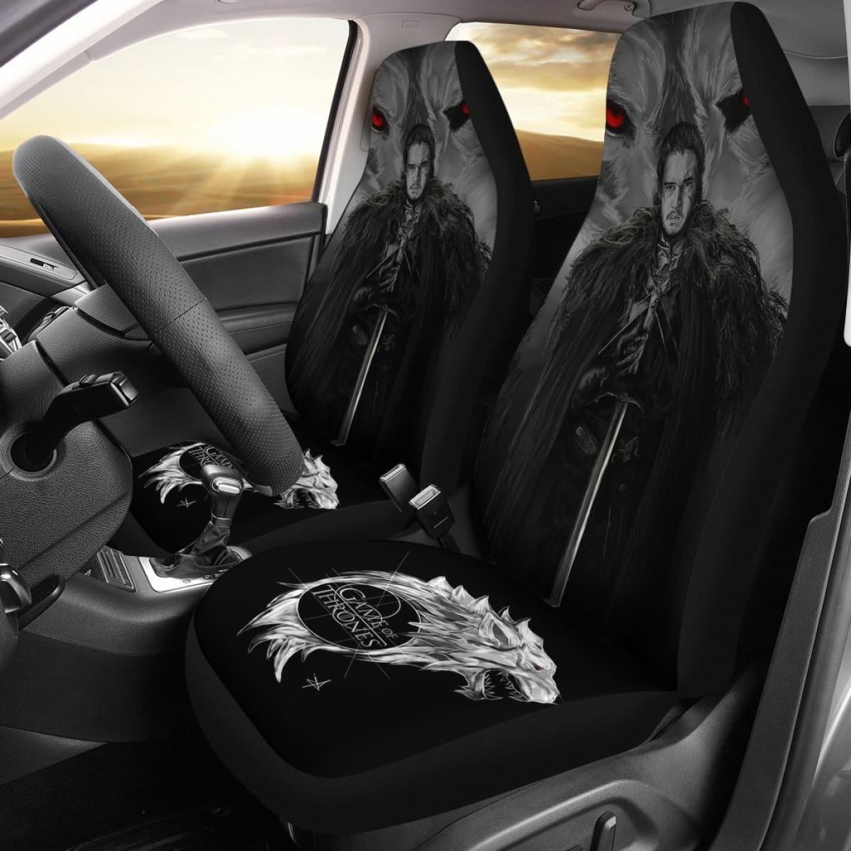 John Snow Car Seat Cover For Fan Game Of Thrones Ss8 Lt04 Universal Fit 225721
