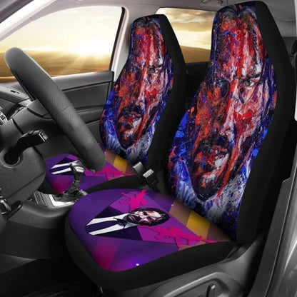 John Wick Paint Art Car Seat Covers For Fan Universal Fit 194801