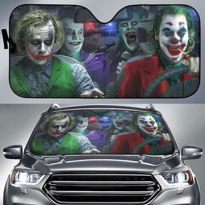 Joker Actors Car Auto Sun Shade Windshield Gift Idea For Fan Universal Fit 174503