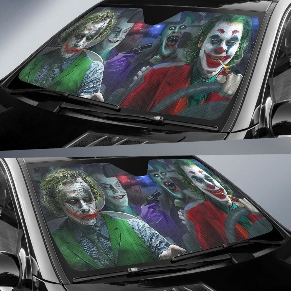 Joker Actors Car Auto Sun Shade Windshield Gift Idea For Fan Universal Fit 174503