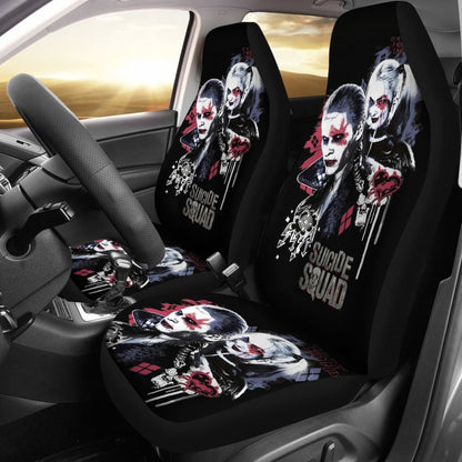 Joker And Harley Quinn Car Seat Covers Movie Fan Gift H031020 Universal Fit 225311