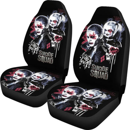 Joker And Harley Quinn Car Seat Covers Movie Fan Gift H031020 Universal Fit 225311