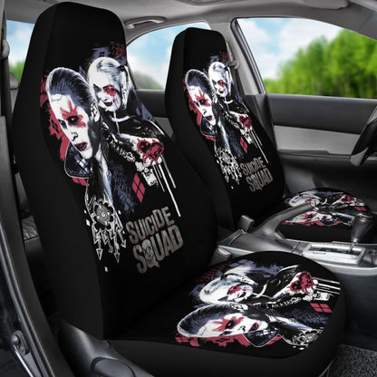 Joker And Harley Quinn Car Seat Covers Movie Fan Gift H031020 Universal Fit 225311