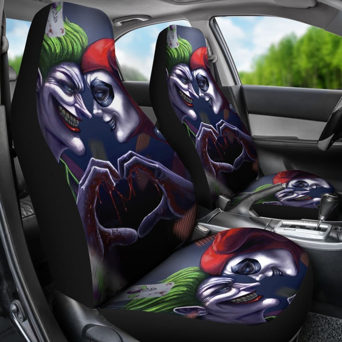 Joker And Harley Quinn Car Seat Covers Suicide Squad Movie H031020 Universal Fit 225311