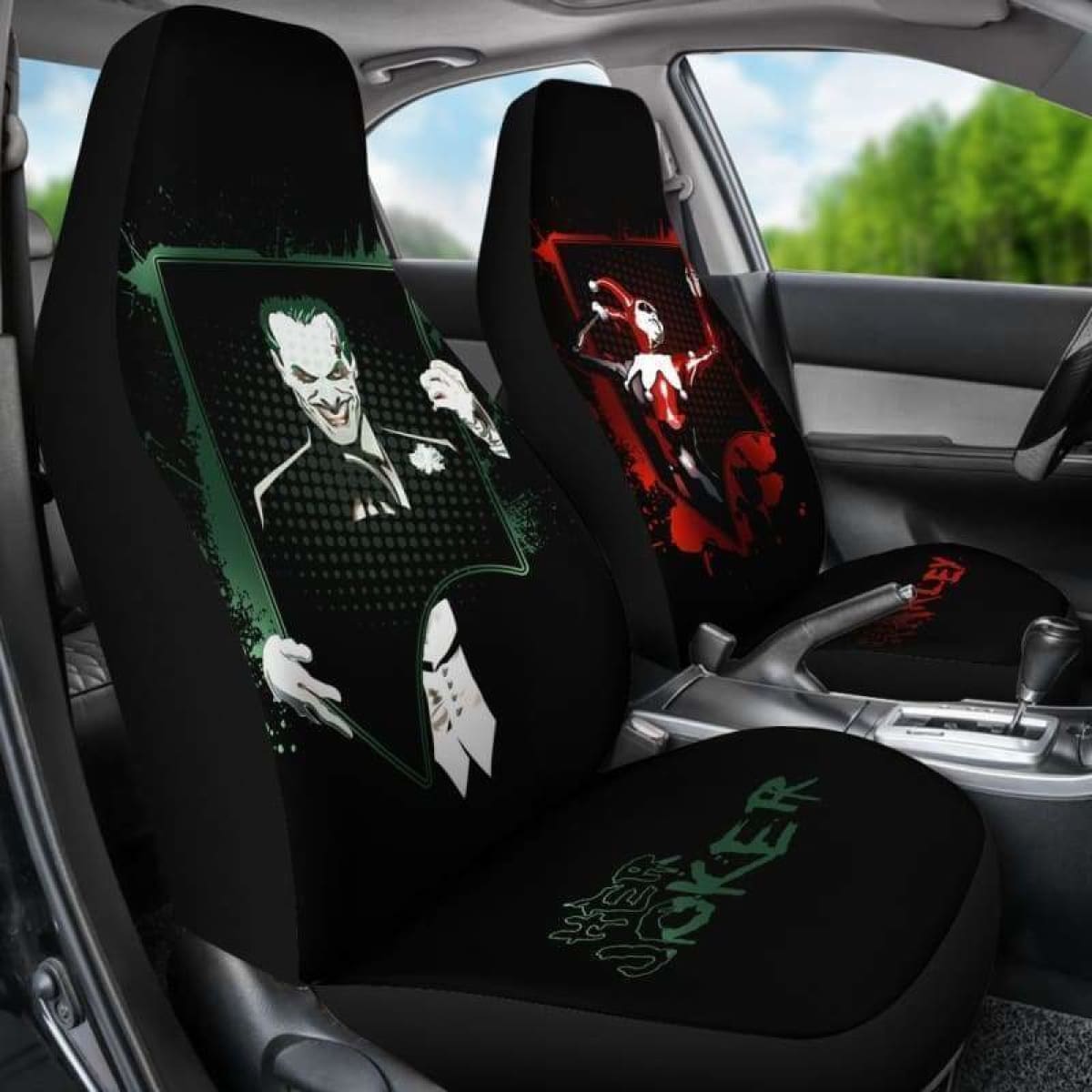 Joker And Harley Quinn Car Seat Covers Universal Fit 051312