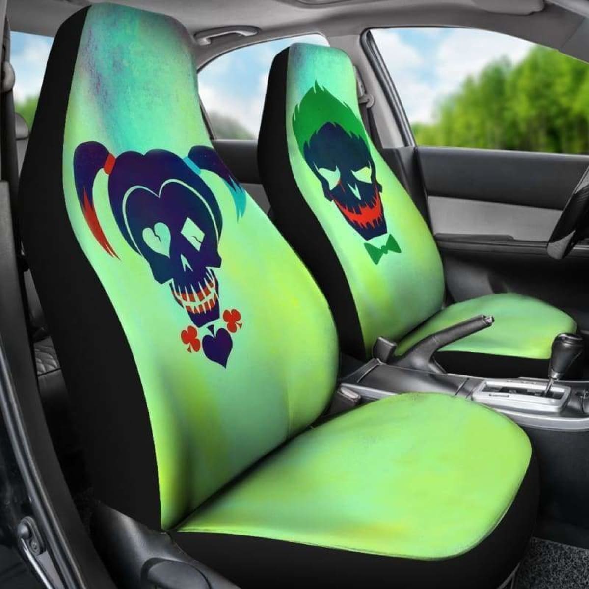 Joker And Harley Quinn Car Seat Covers Universal Fit 051312