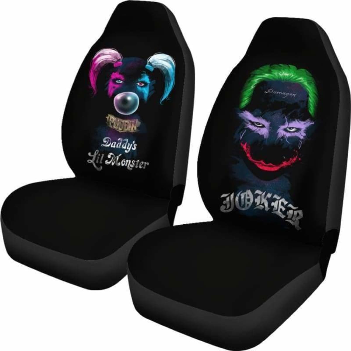 Joker And Harley Quinn Car Seat Covers Universal Fit 051312