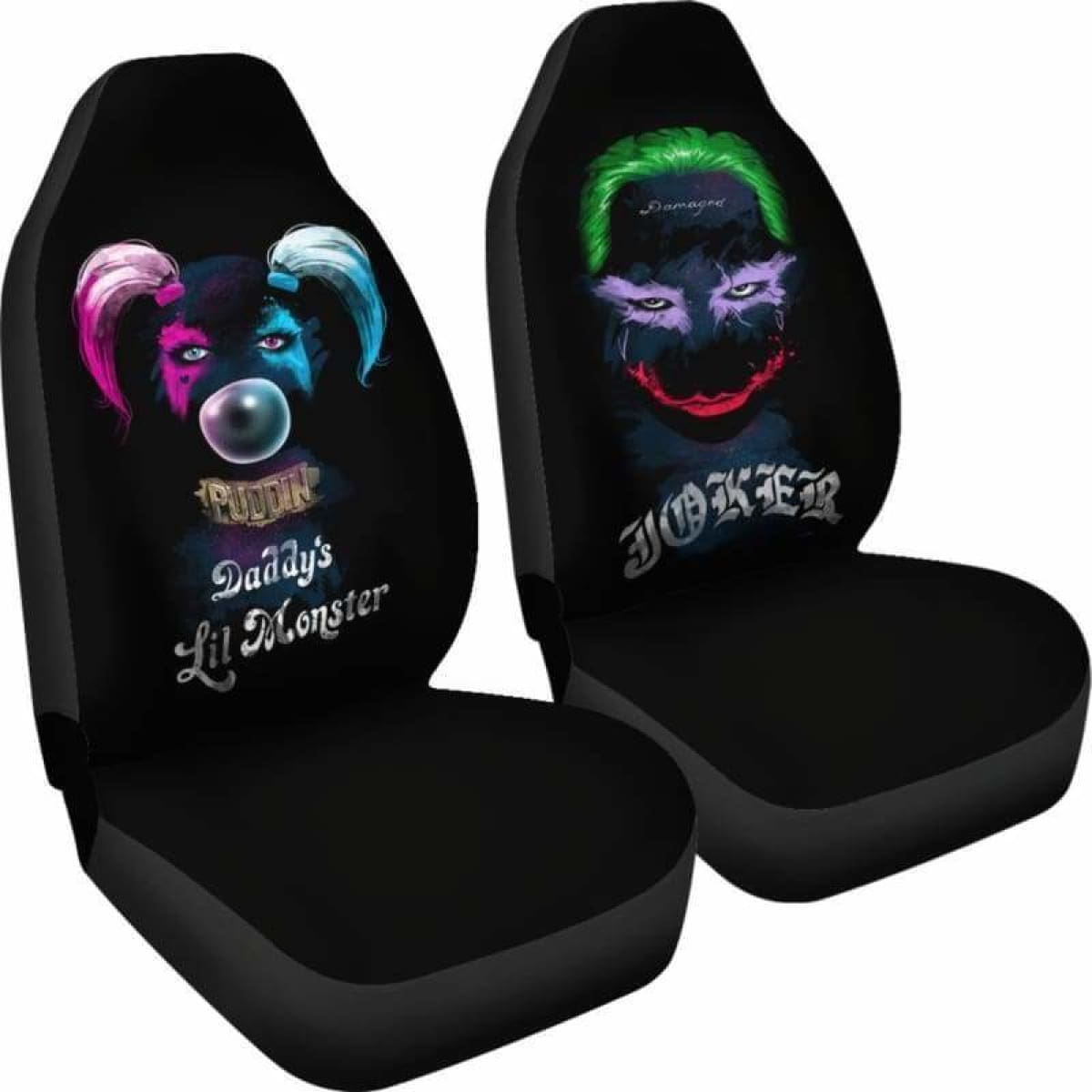 Joker And Harley Quinn Car Seat Covers Universal Fit 051312