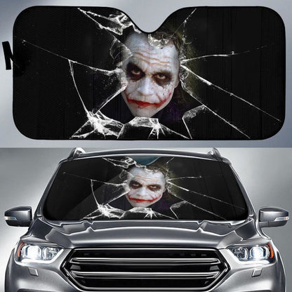 Joker Car Auto Sun Shade Broken Glass Style Windshield Universal Fit 174503