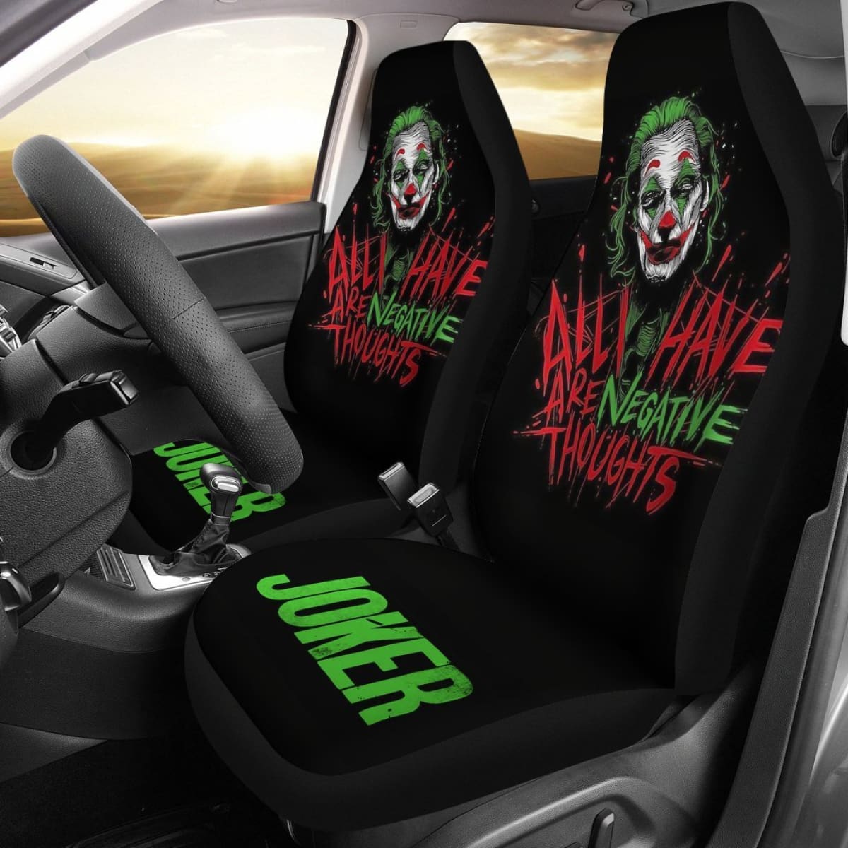 Joker Car Seat Covers Suicide Squad Movie Fan Gift H031020 Universal Fit 225311
