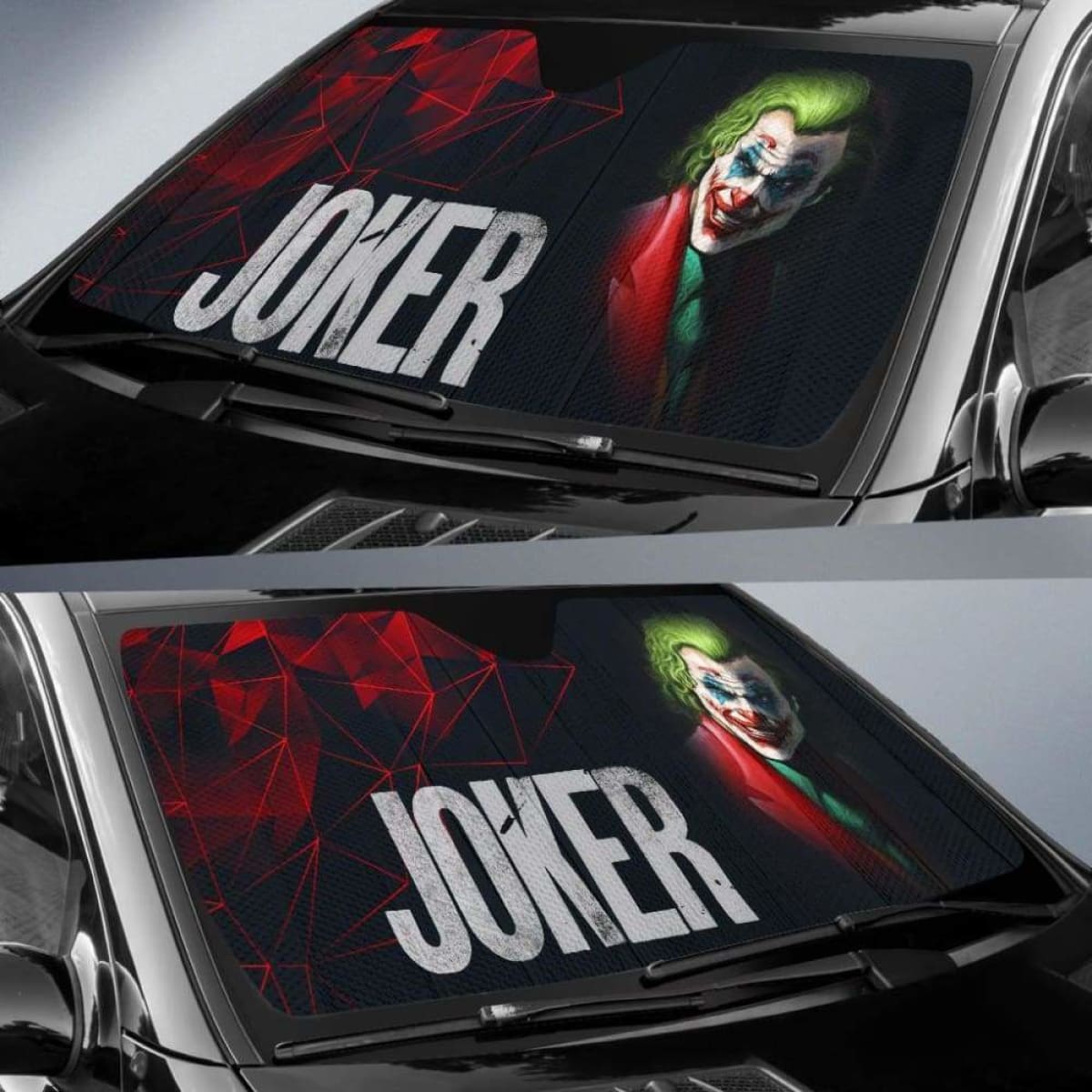 Joker Car Sun Shades Suicide Squad Movie Fan Gift Universal Fit 051012