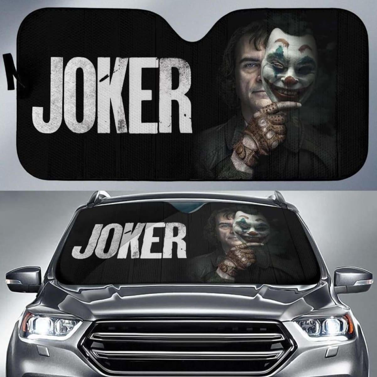 Joker Criminal Car Sun Shades Suicide Squad Movie Universal Fit 051012