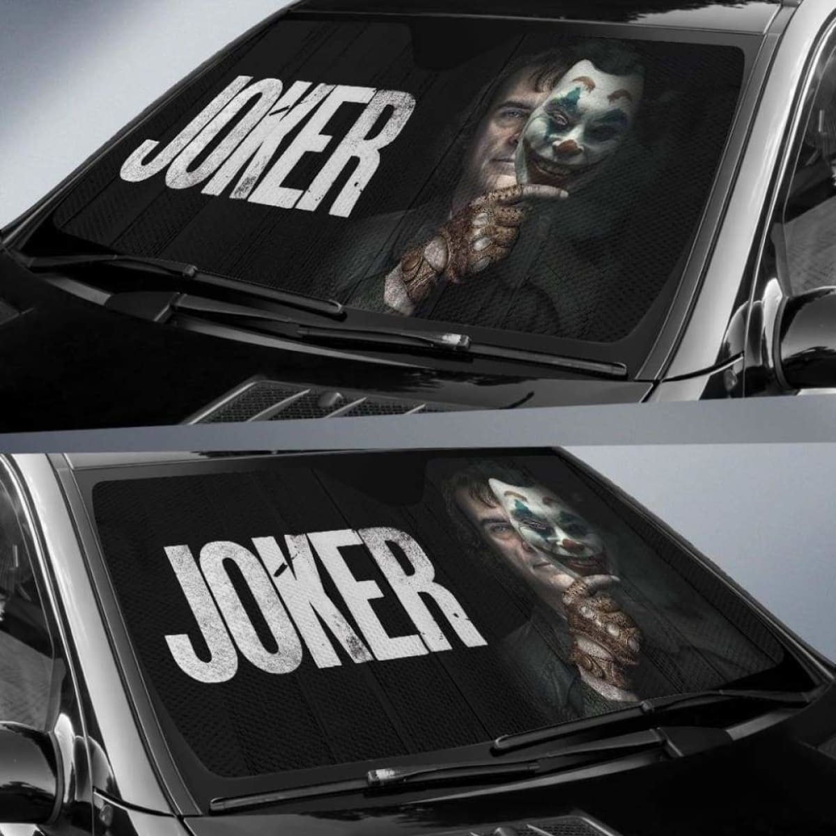 Joker Criminal Car Sun Shades Suicide Squad Movie Universal Fit 051012