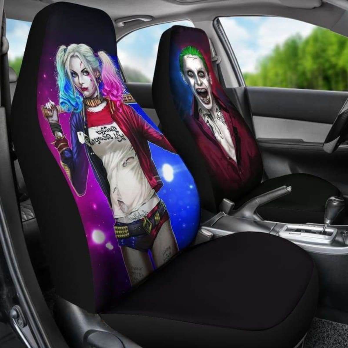 Joker Harley Quinn Car Seat Covers Universal Fit 051312