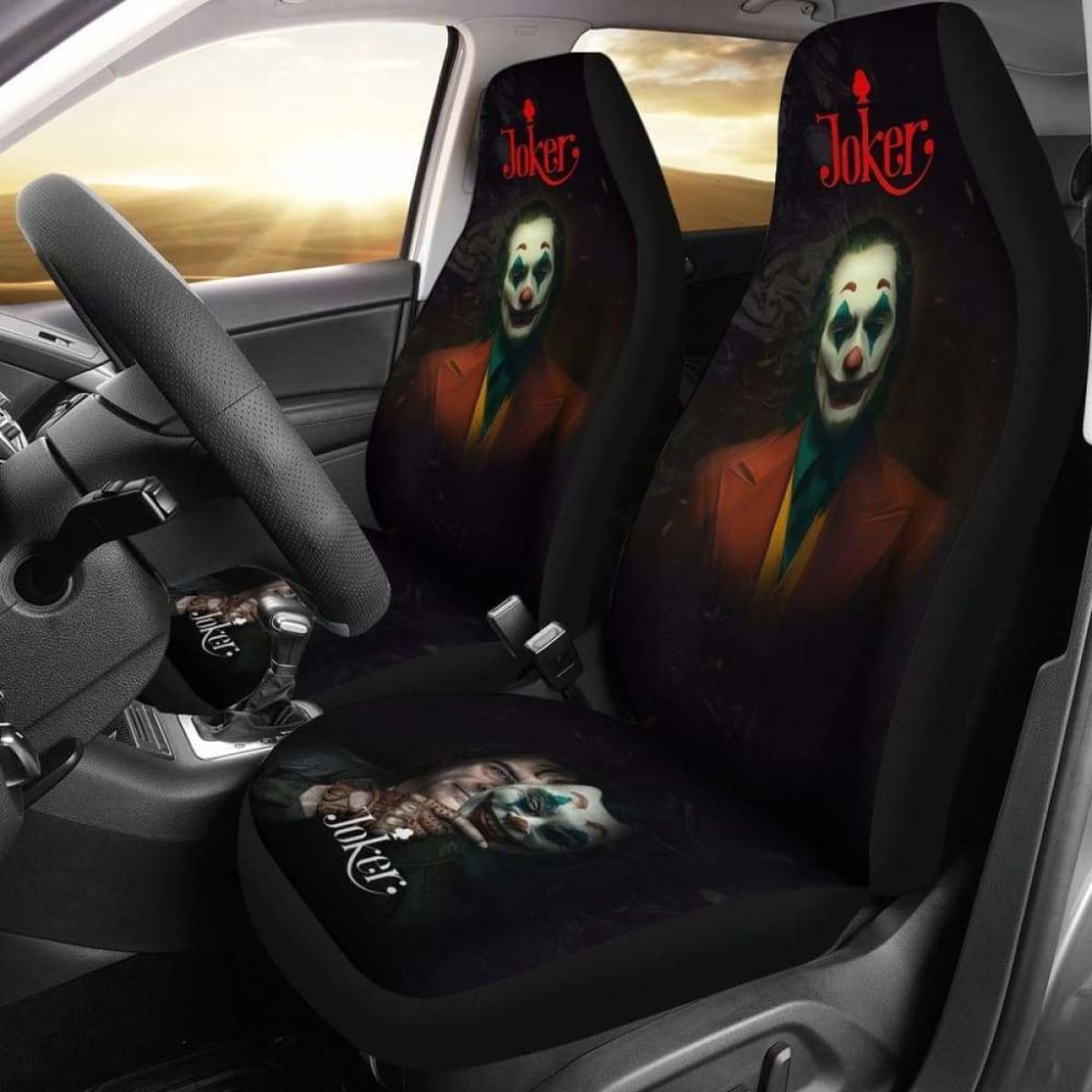 Joker New Supervillain Dc Comics Character Car Seat Covers 4 Universal Fit 051012