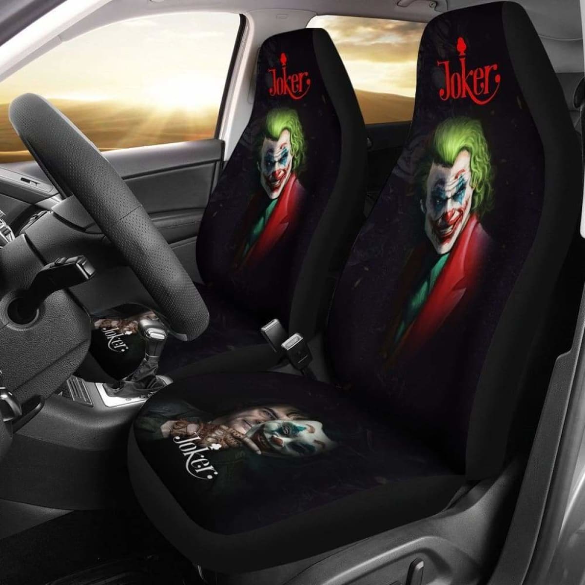 Joker New Supervillain Dc Comics Character Car Seat Covers 3 Universal Fit 051012