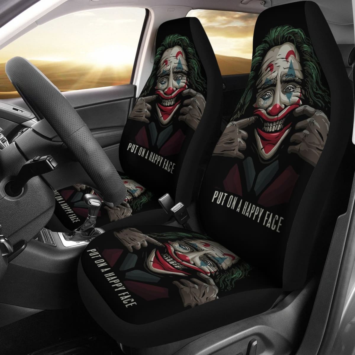 Joker Put Smile On My Face Car Seat Covers Movie H200217 Universal Fit 225311