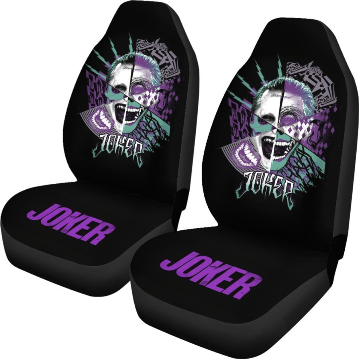 Joker Skull Car Seat Covers Suicide Squad Movie Fan Gift H031020 Universal Fit 225311