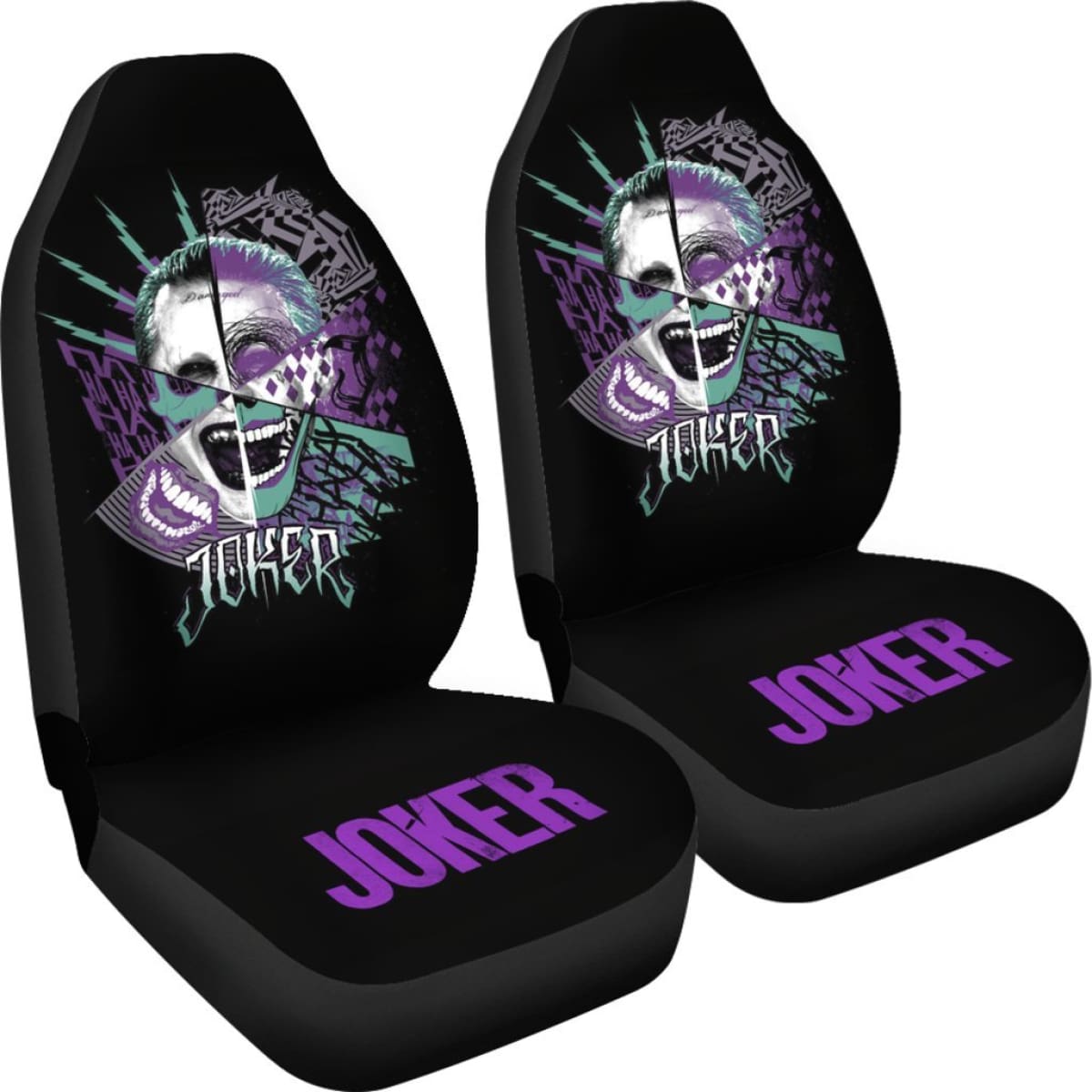 Joker Skull Car Seat Covers Suicide Squad Movie Fan Gift H031020 Universal Fit 225311